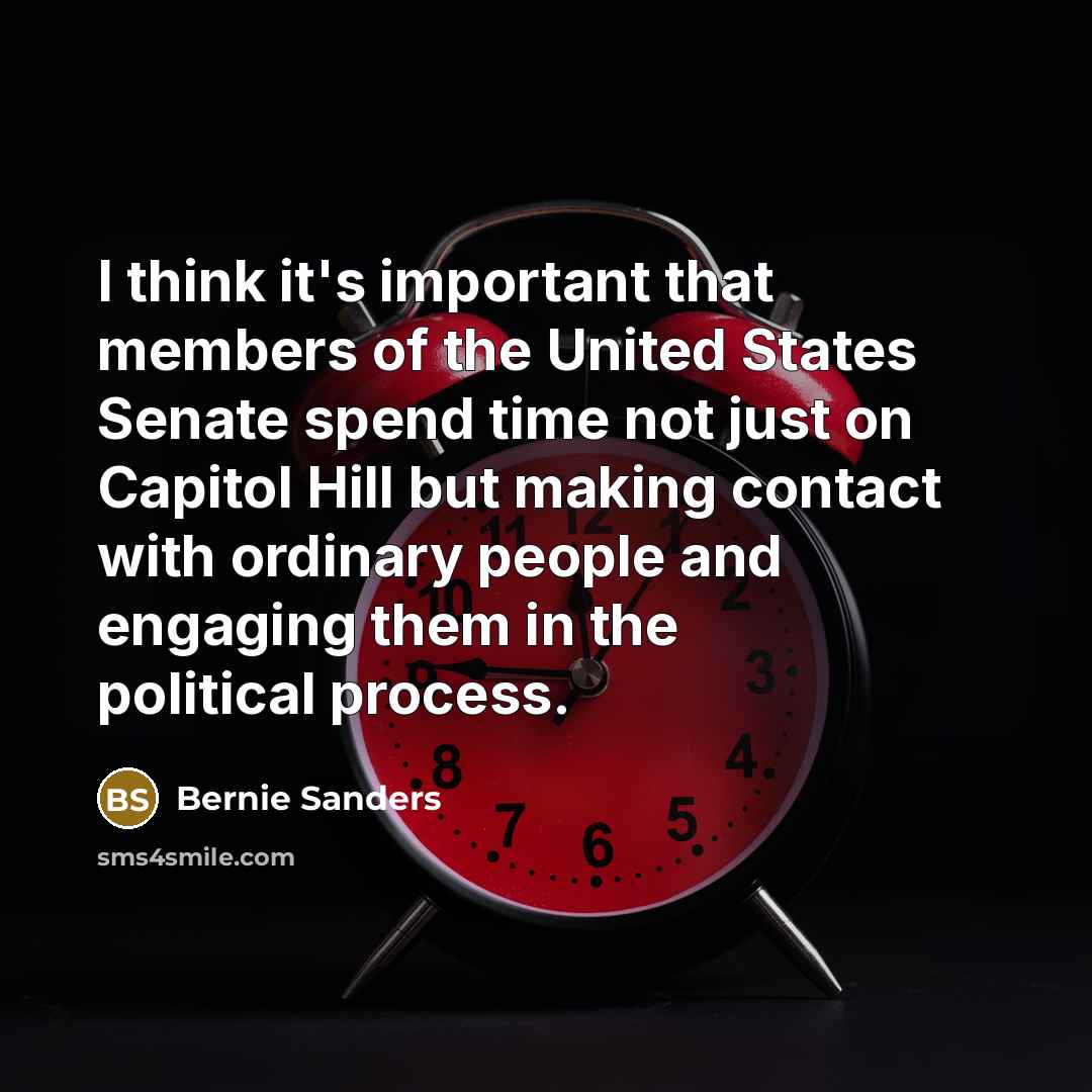 “I think it's important that members of the United States…” quote by Bernie Sanders