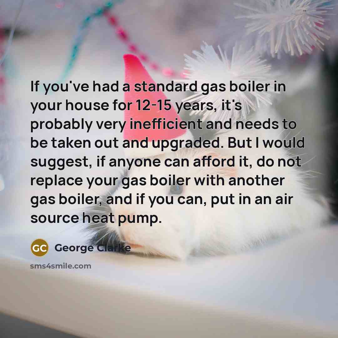“If you've had a standard gas boiler in your house…” quote by George Clarke