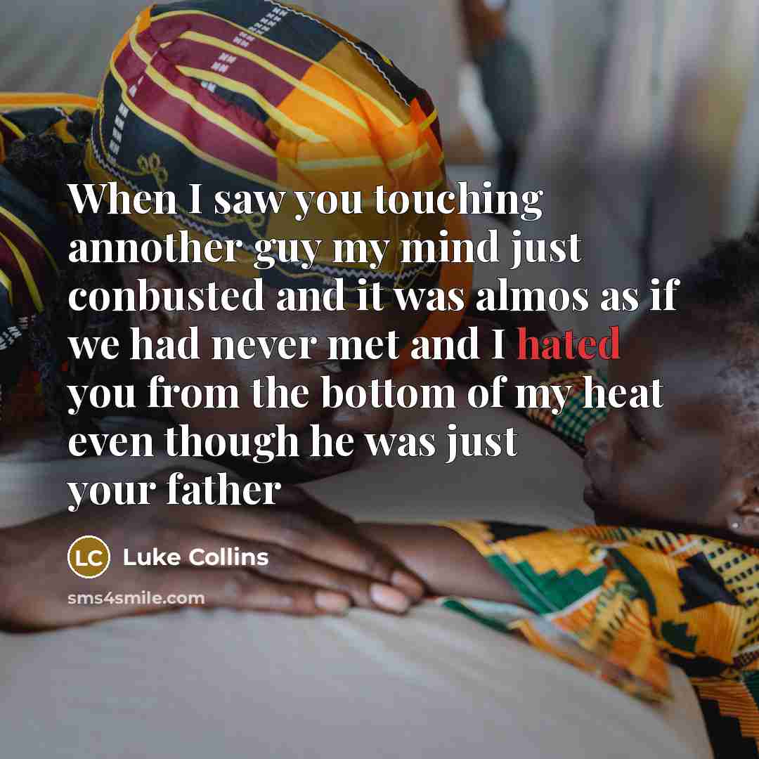 “When I saw you touching annother guy my mind just…” quote by Luke Collins