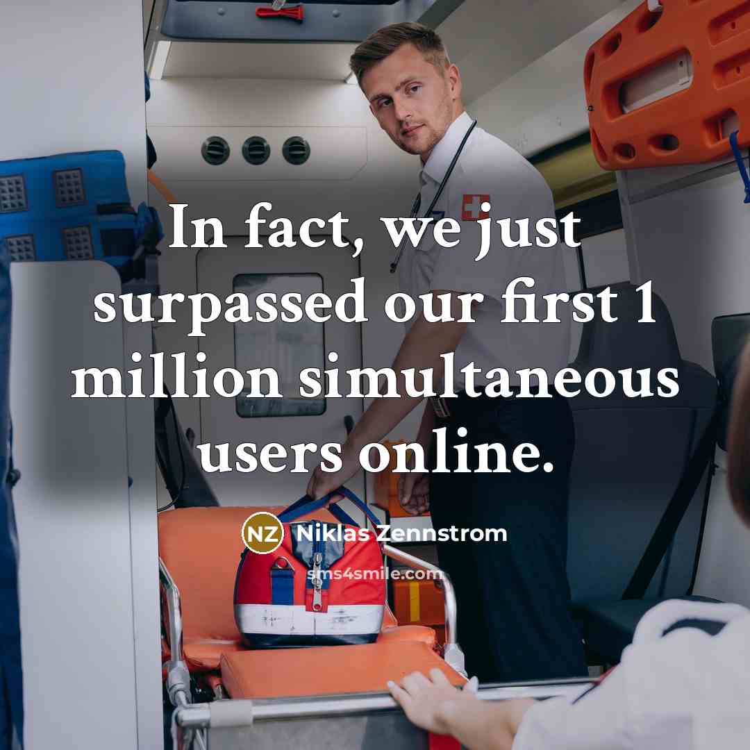 “In fact, we just surpassed our first 1 million simultaneous…” quote by Niklas Zennstrom