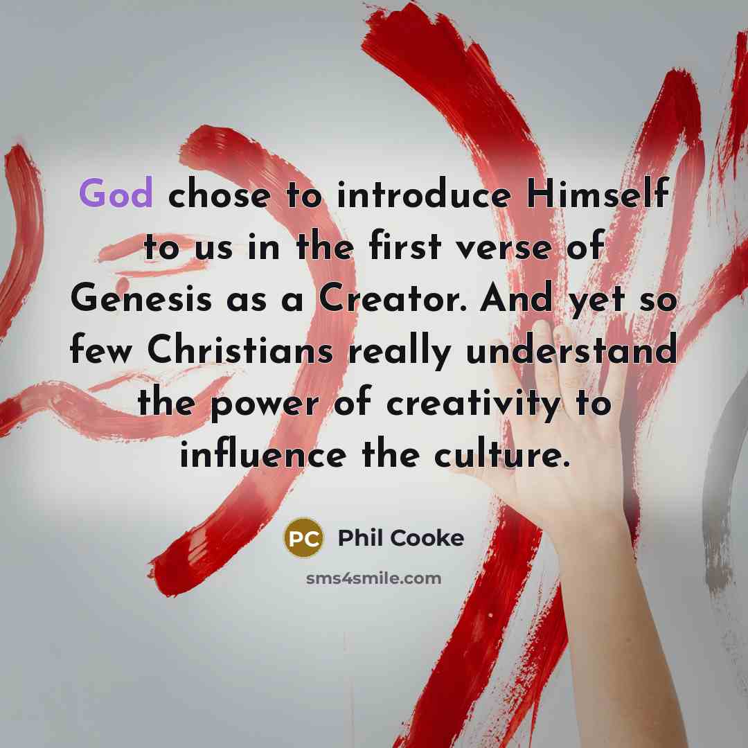 “God chose to introduce Himself to us in the first…” quote by Phil Cooke