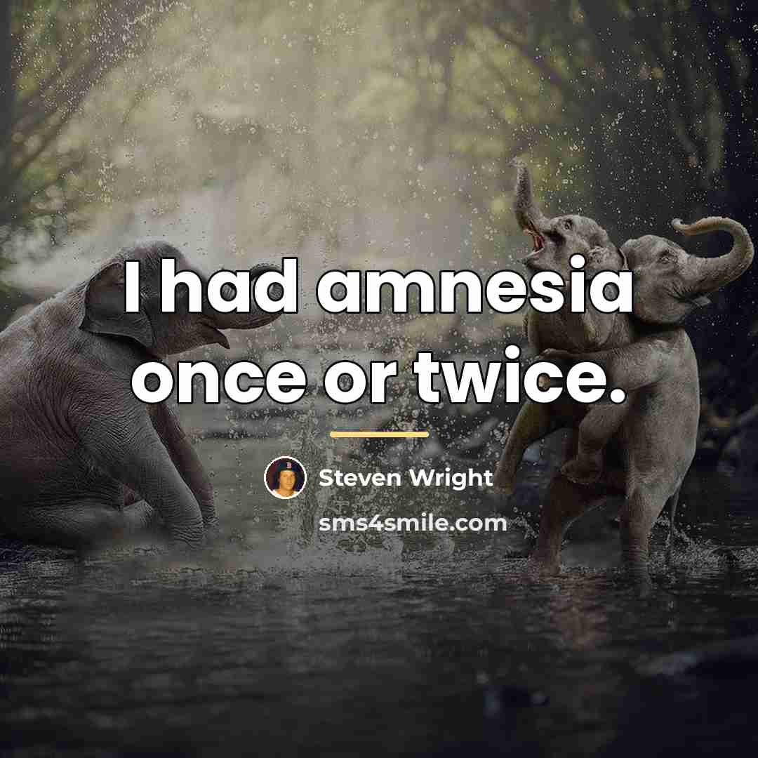 “I had amnesia once or twice.…” quote by Steven Wright