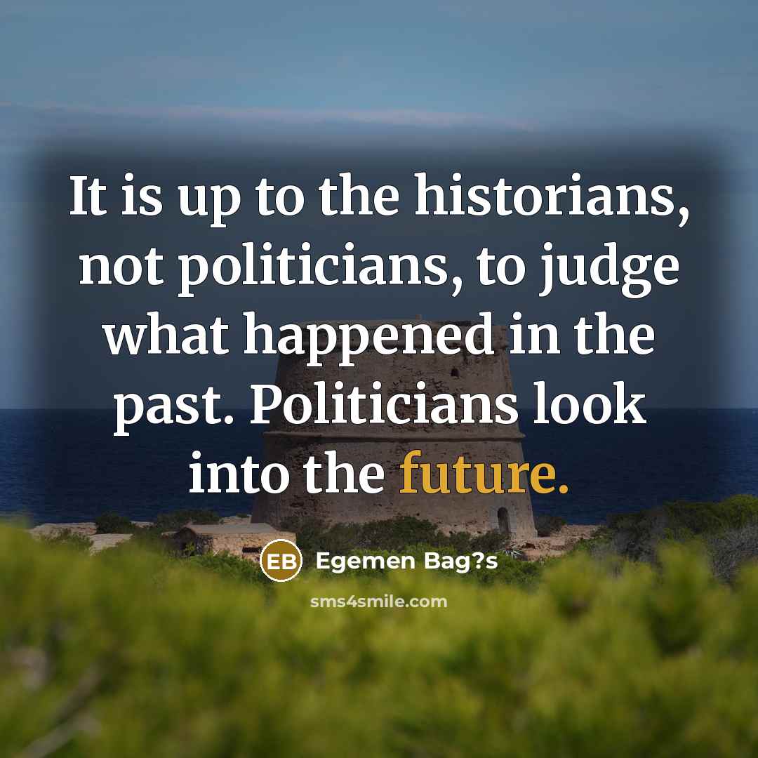 “It is up to the historians, not politicians, to judge…” quote by Egemen Bag?s
