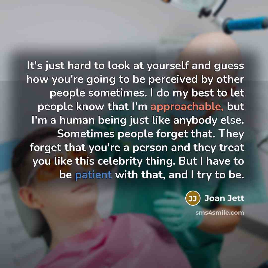 “It's just hard to look at yourself and guess how…” quote by Joan Jett