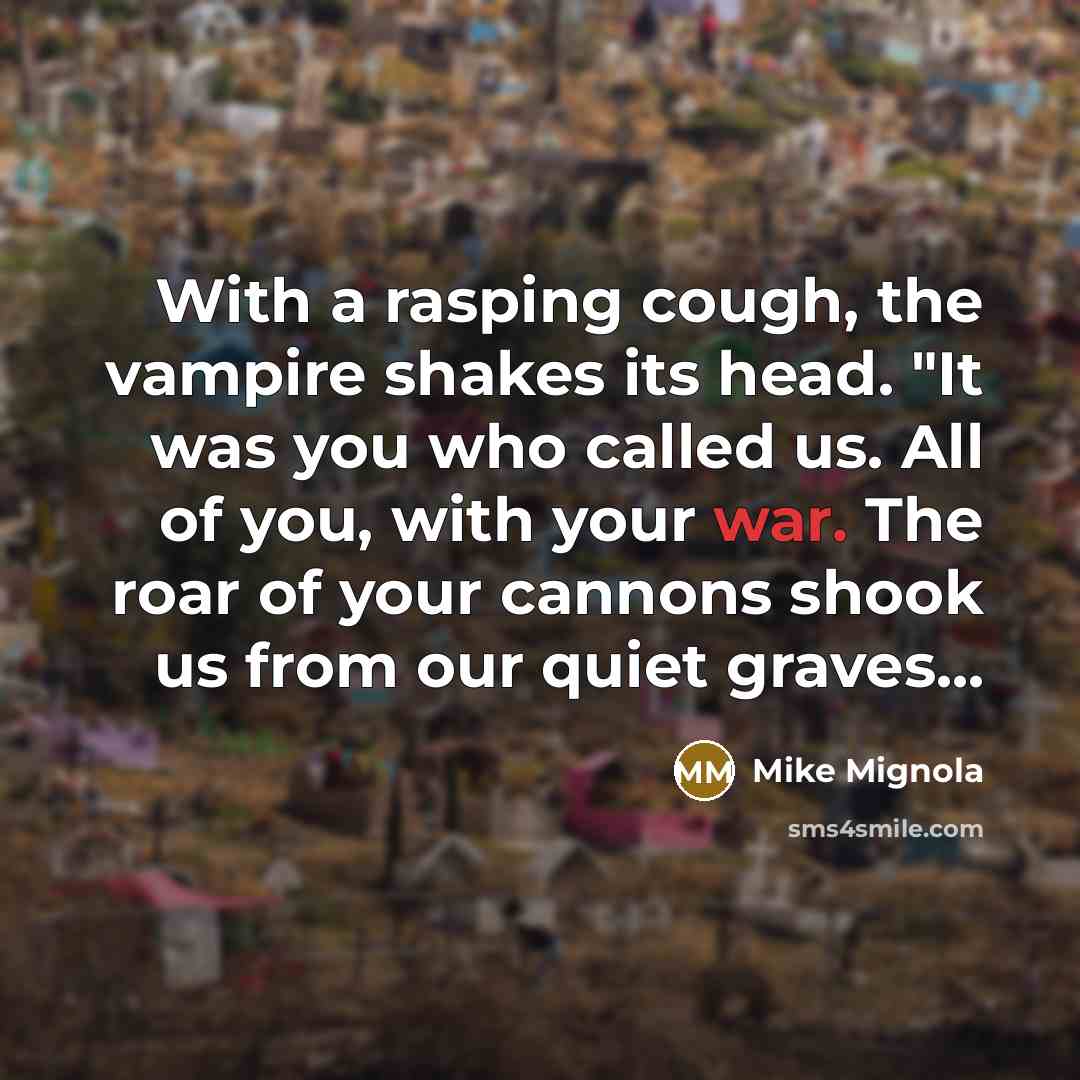 “With a rasping cough, the vampire shakes its head. "It…” quote by Mike Mignola