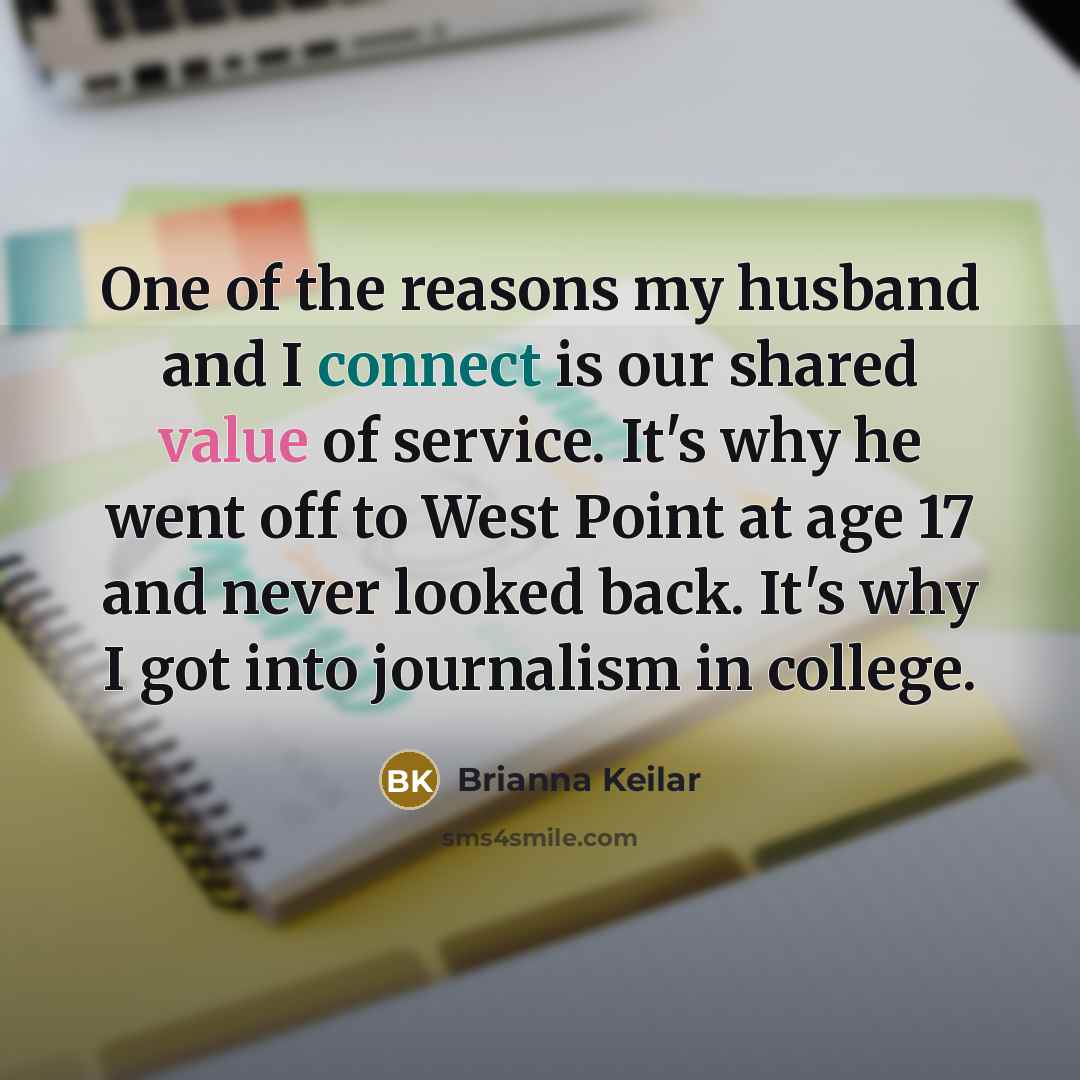 “One of the reasons my husband and I connect is…” quote by Brianna Keilar