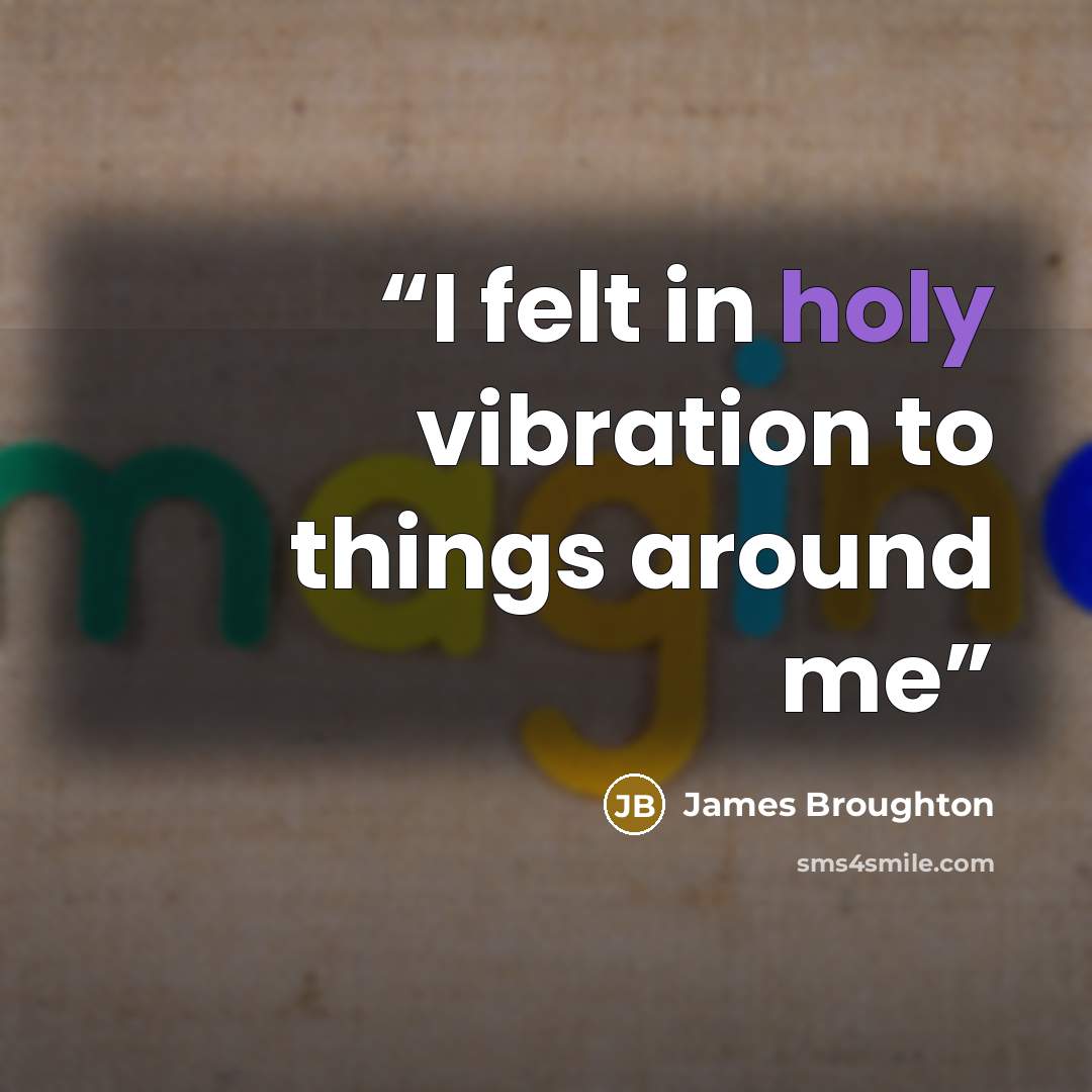 “I felt in holy vibration to things around me” quote by James Broughton