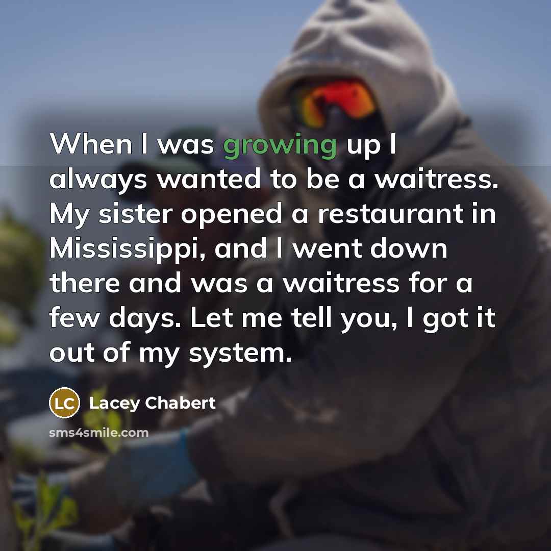 “When I was growing up I always wanted to be…” quote by Lacey Chabert