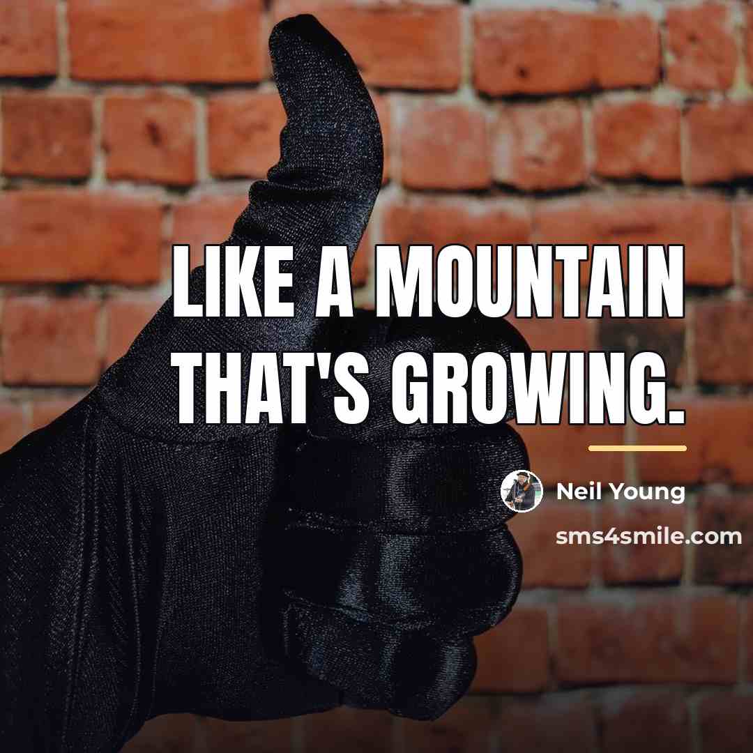 “Like a mountain that's growing.…” quote by Neil Young