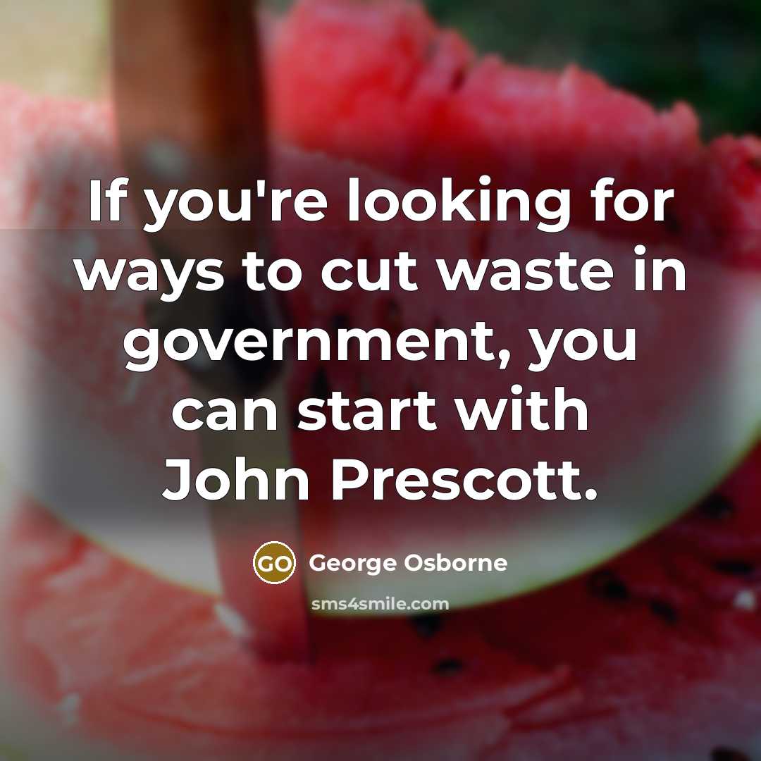 “If you're looking for ways to cut waste in government,…” quote by George Osborne
