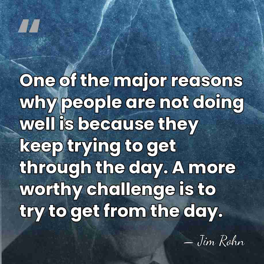 One of the major reasons why people are not doing well is&hellip; - Jim Rohn