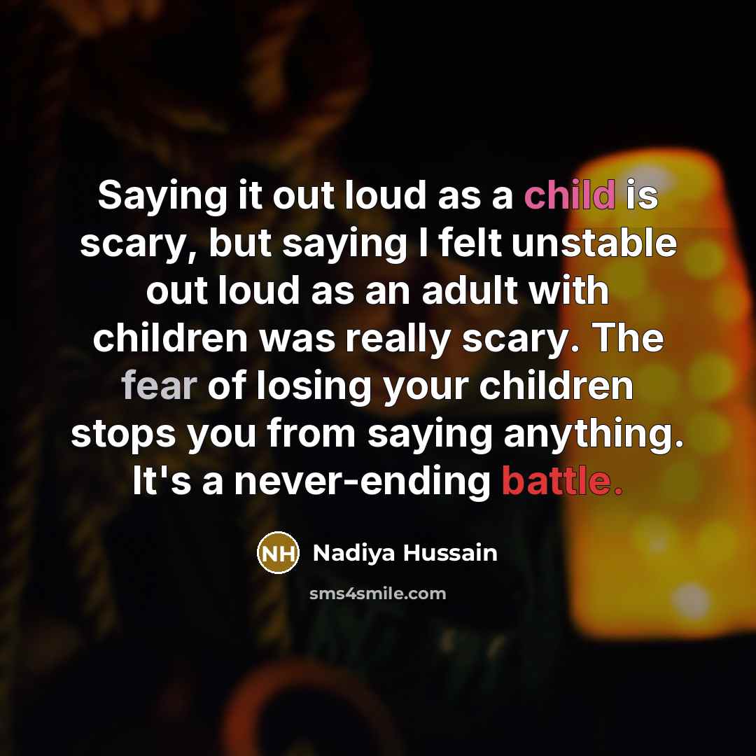 “Saying it out loud as a child is scary, but…” quote by Nadiya Hussain