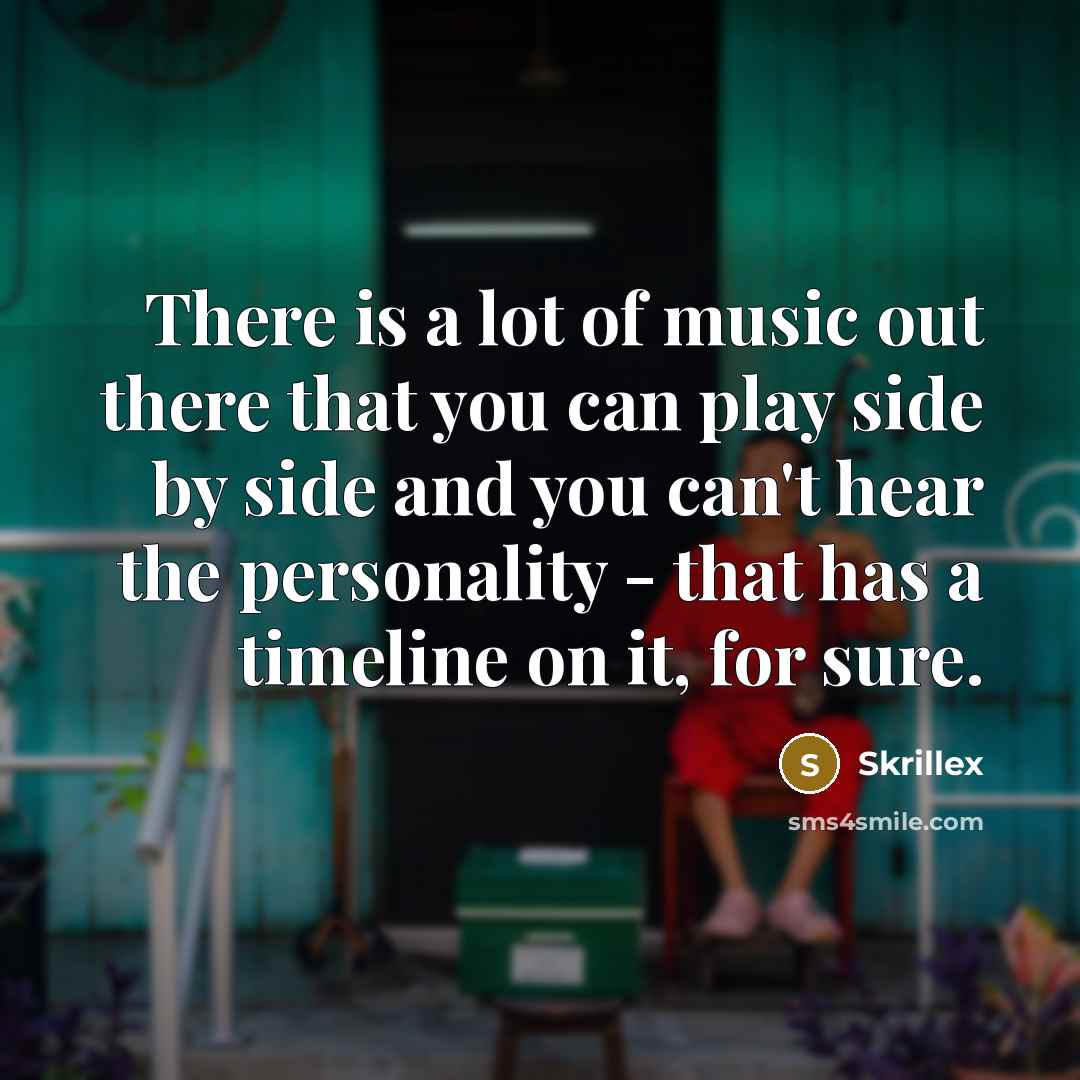 “There is a lot of music out there that you…” quote by Skrillex