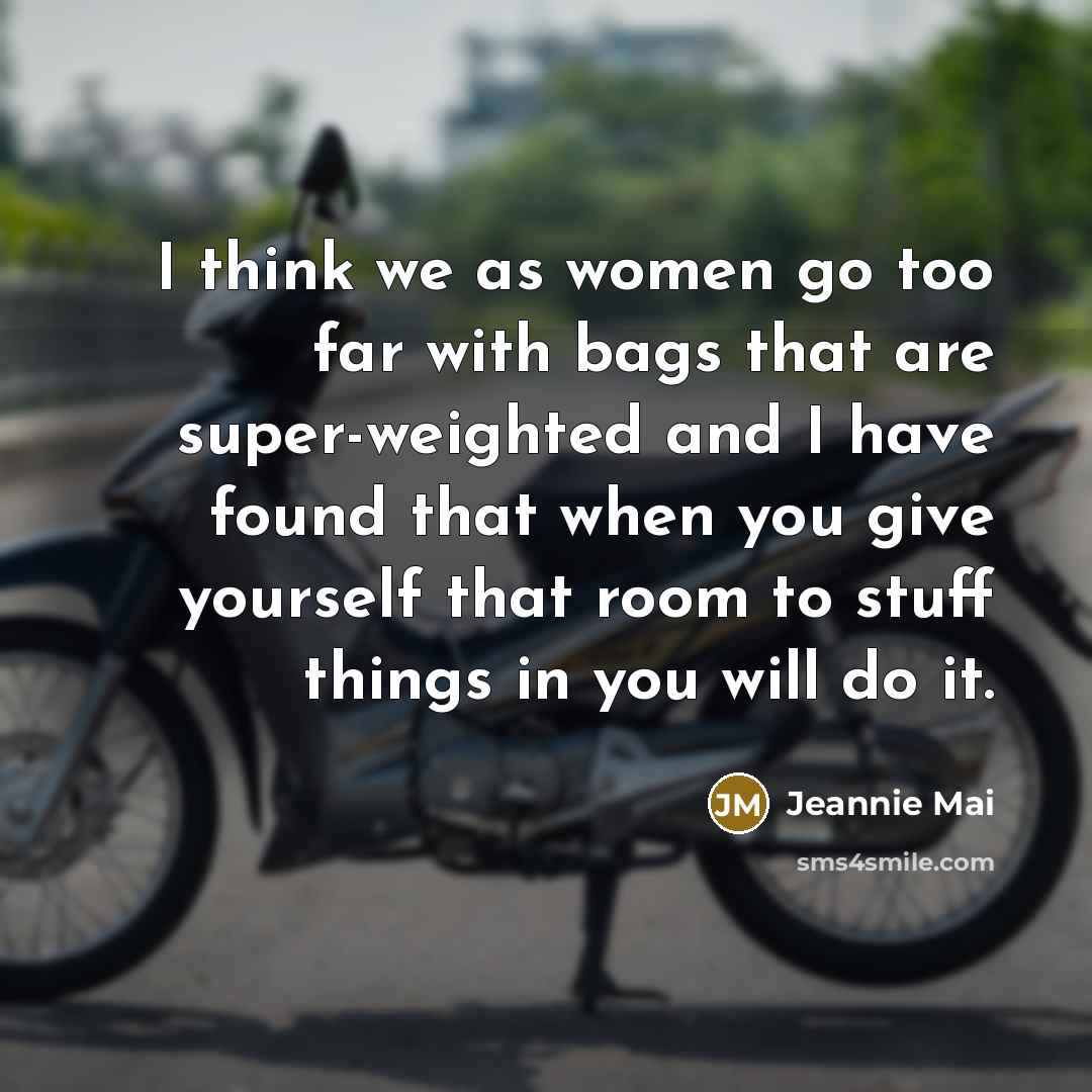 “I think we as women go too far with bags…” quote by Jeannie Mai