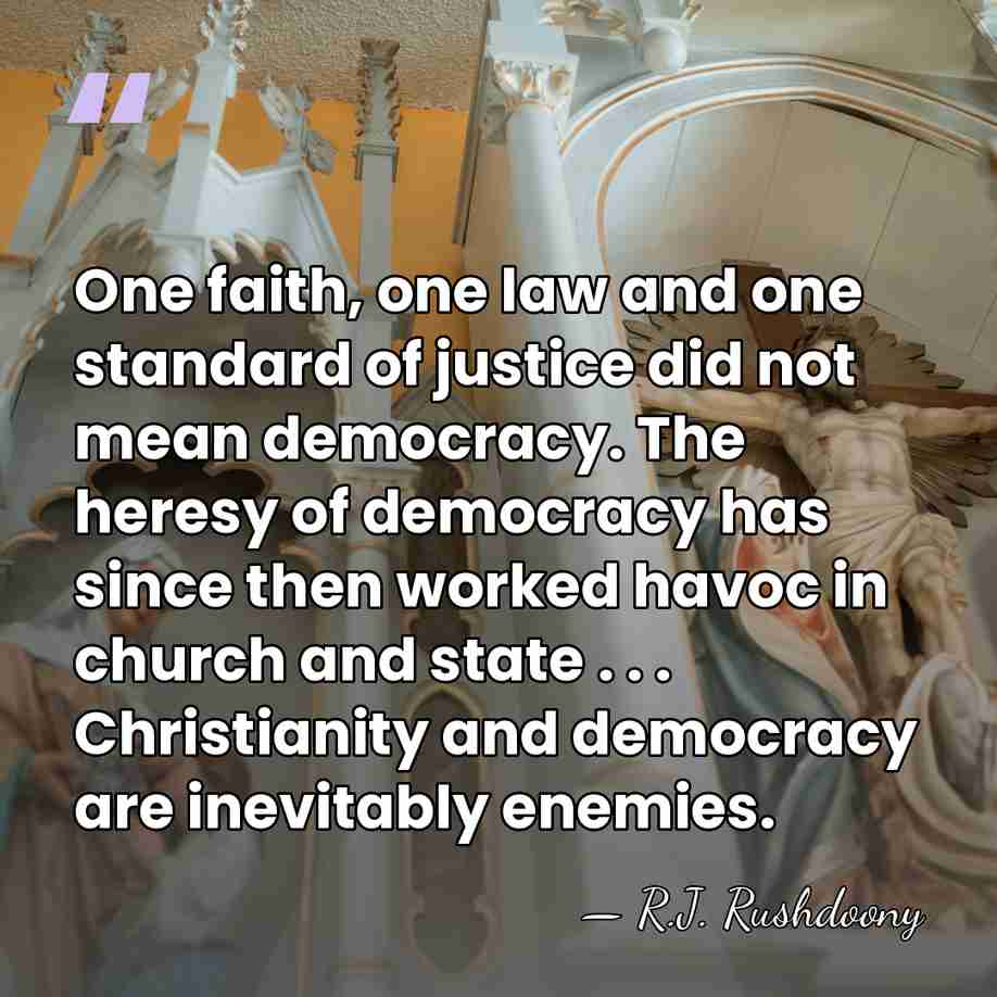 One faith, one law and one standard of justice did not mean&hellip; - R.J. Rushdoony