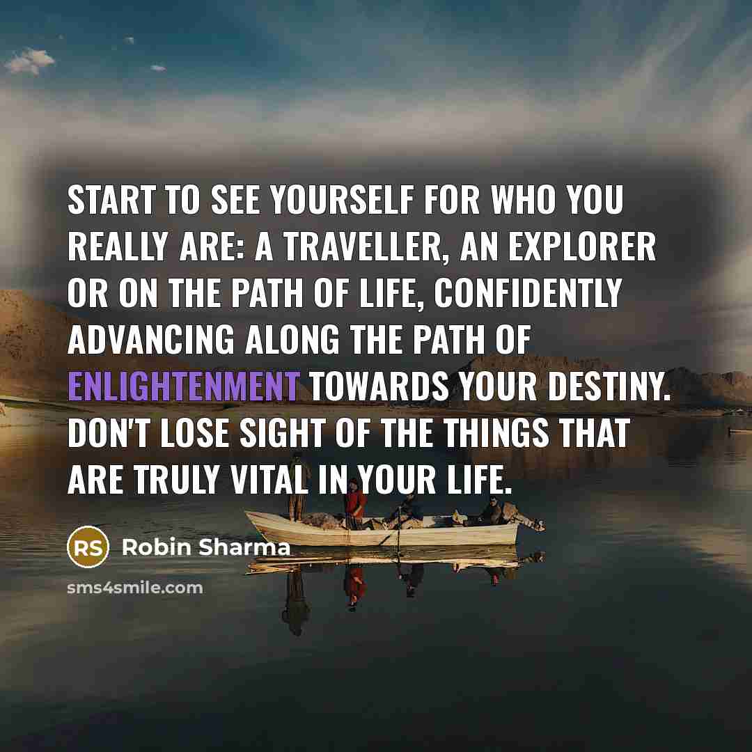 “Start to see yourself for who you really are: a…” quote by Robin Sharma