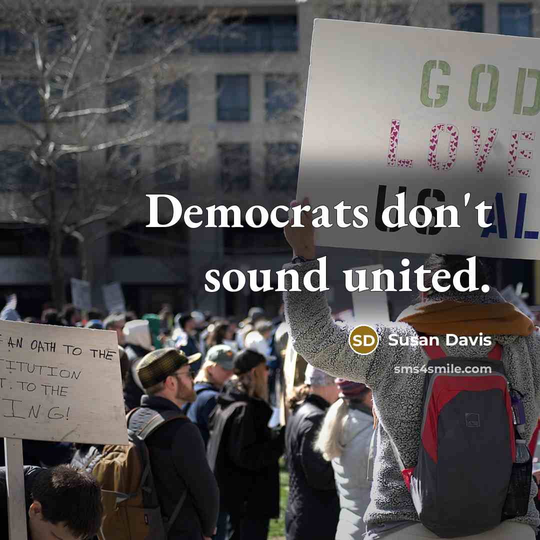 “Democrats don't sound united.…” quote by Susan Davis