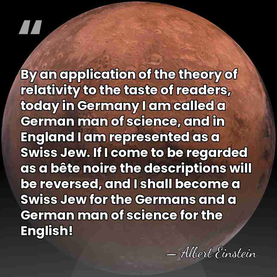 By an application of the theory of relativity to the taste of&hellip; - Albert Einstein