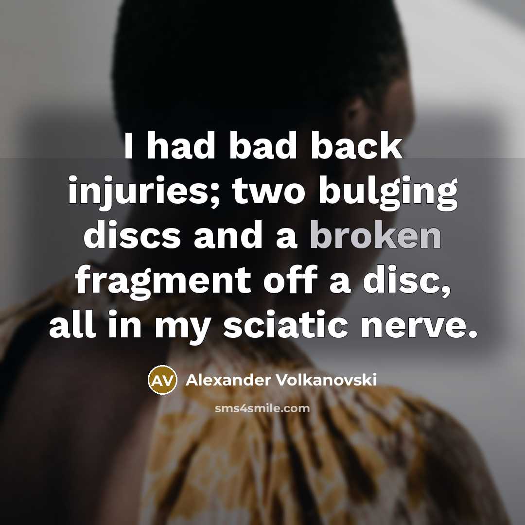 “I had bad back injuries; two bulging discs and a…” quote by Alexander Volkanovski