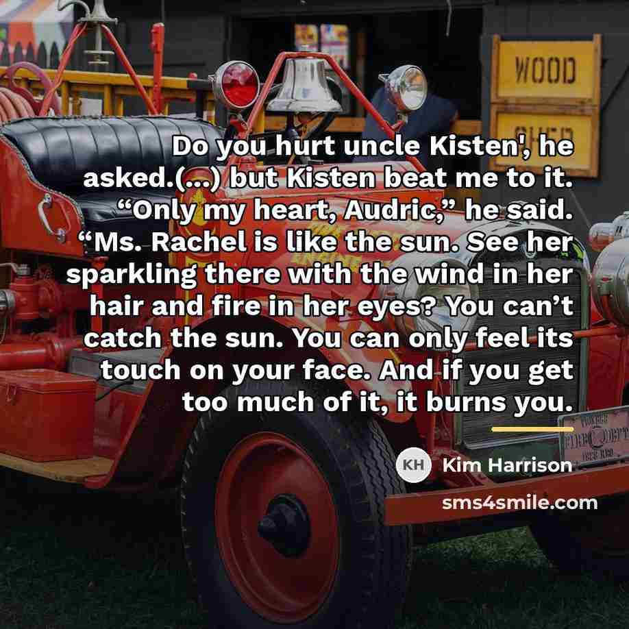 “Do you hurt uncle Kisten', he asked.(...) but Kisten beat…” quote by Kim Harrison