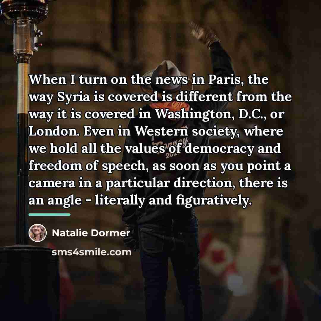 “When I turn on the news in Paris, the way…” quote by Natalie Dormer