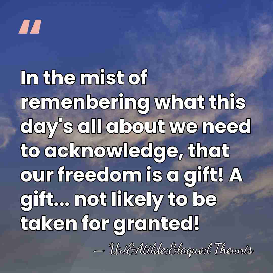 In the mist of remenbering what this day's all about we need&hellip; - Uri&Atilde;&laquo;l Theunis