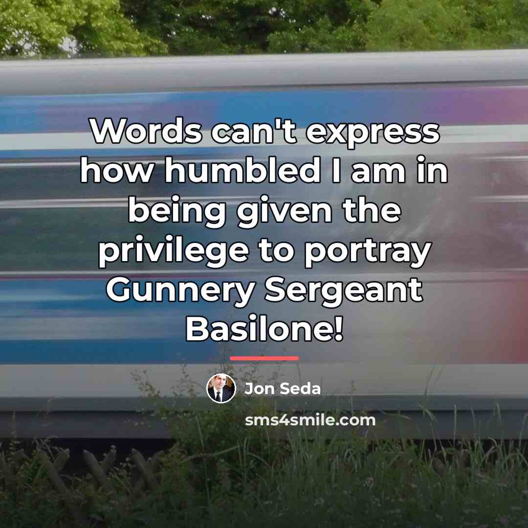 “Words can't express how humbled I am in being given…” quote by Jon Seda