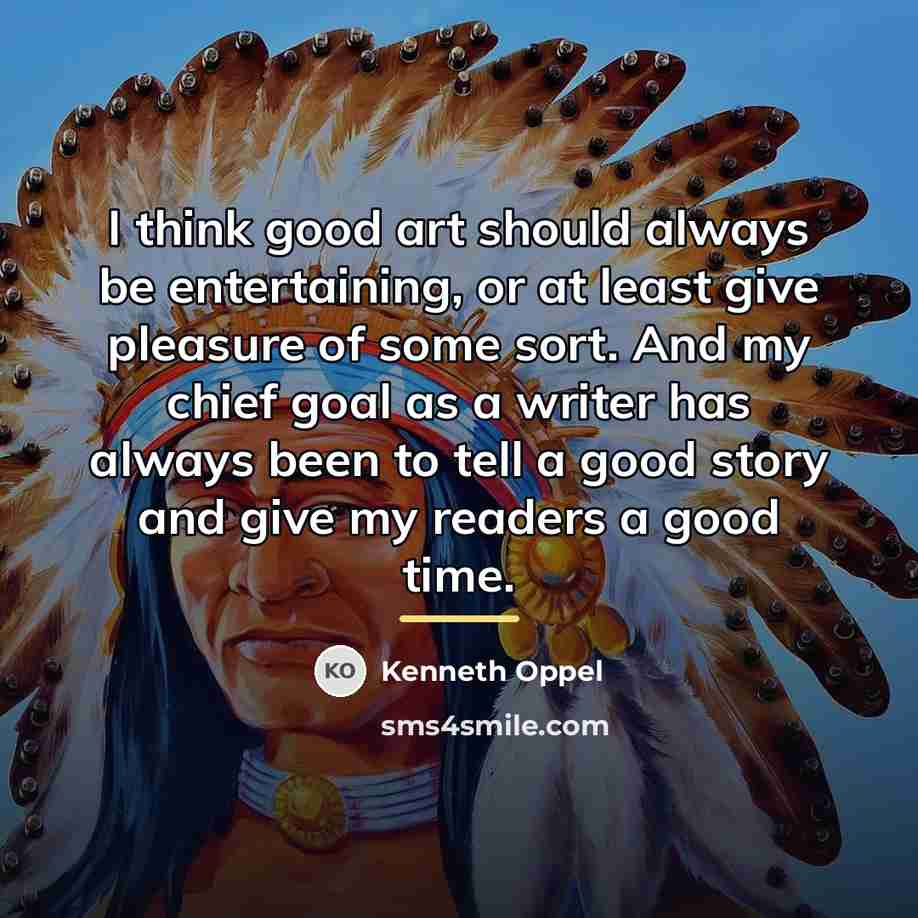 “I think good art should always be entertaining, or at…” quote by Kenneth Oppel
