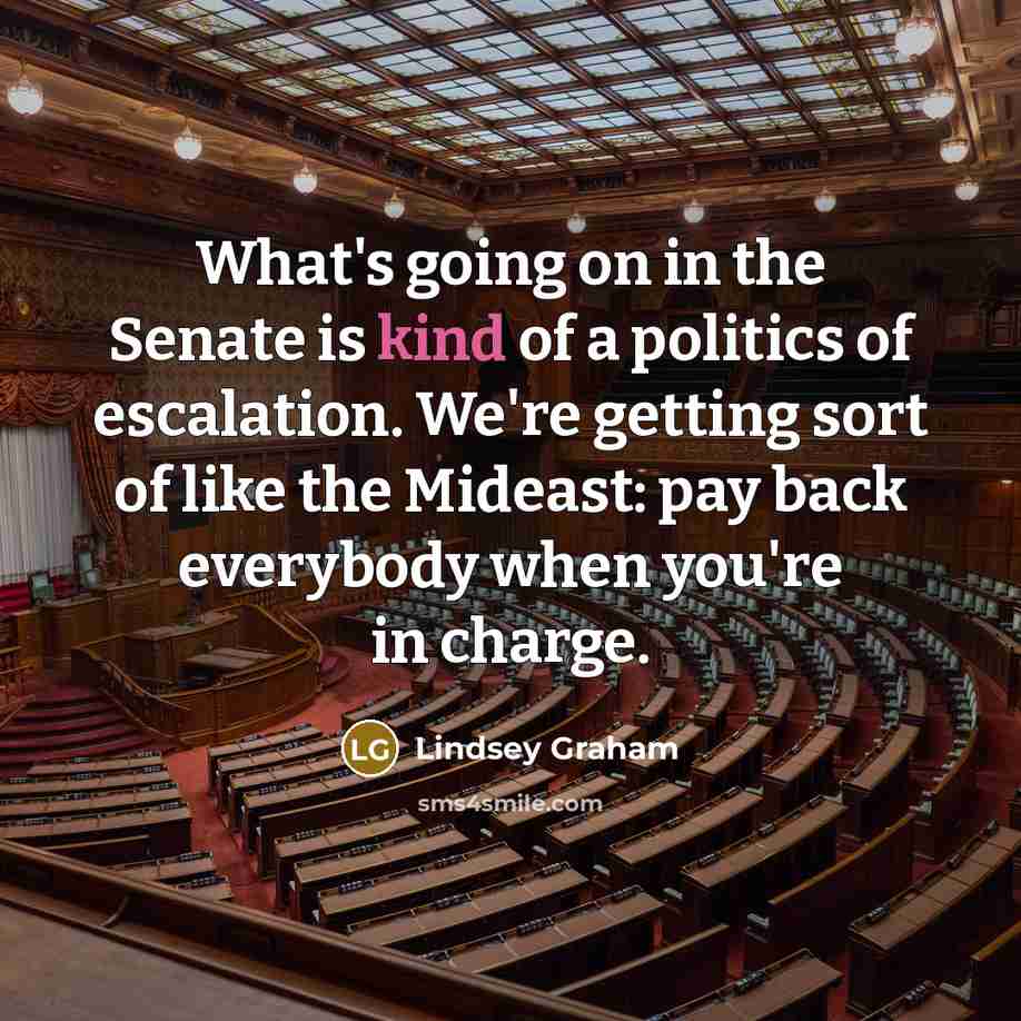 “What's going on in the Senate is kind of a…” quote by Lindsey Graham