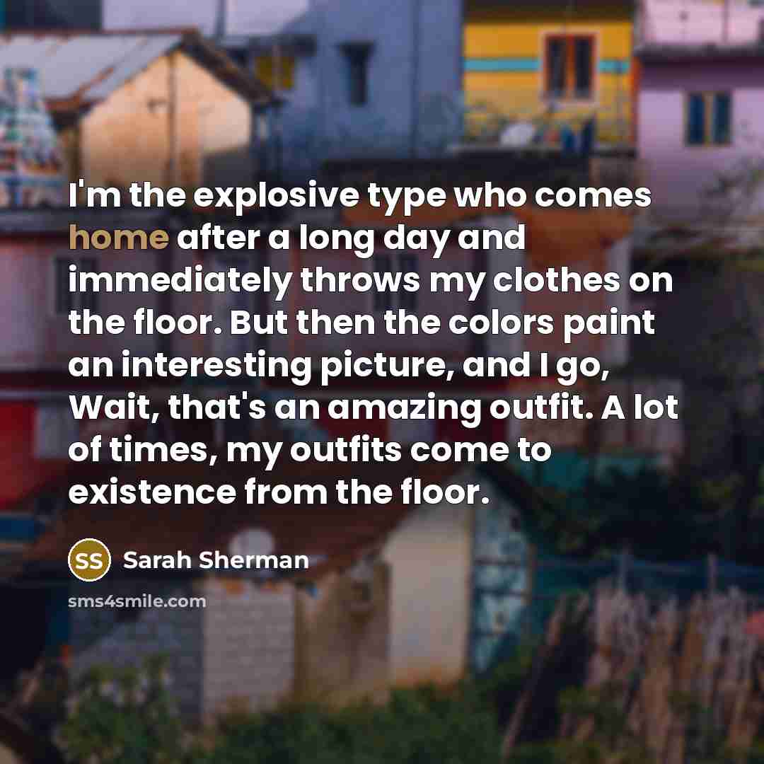 “I'm the explosive type who comes home after a long…” quote by Sarah Sherman