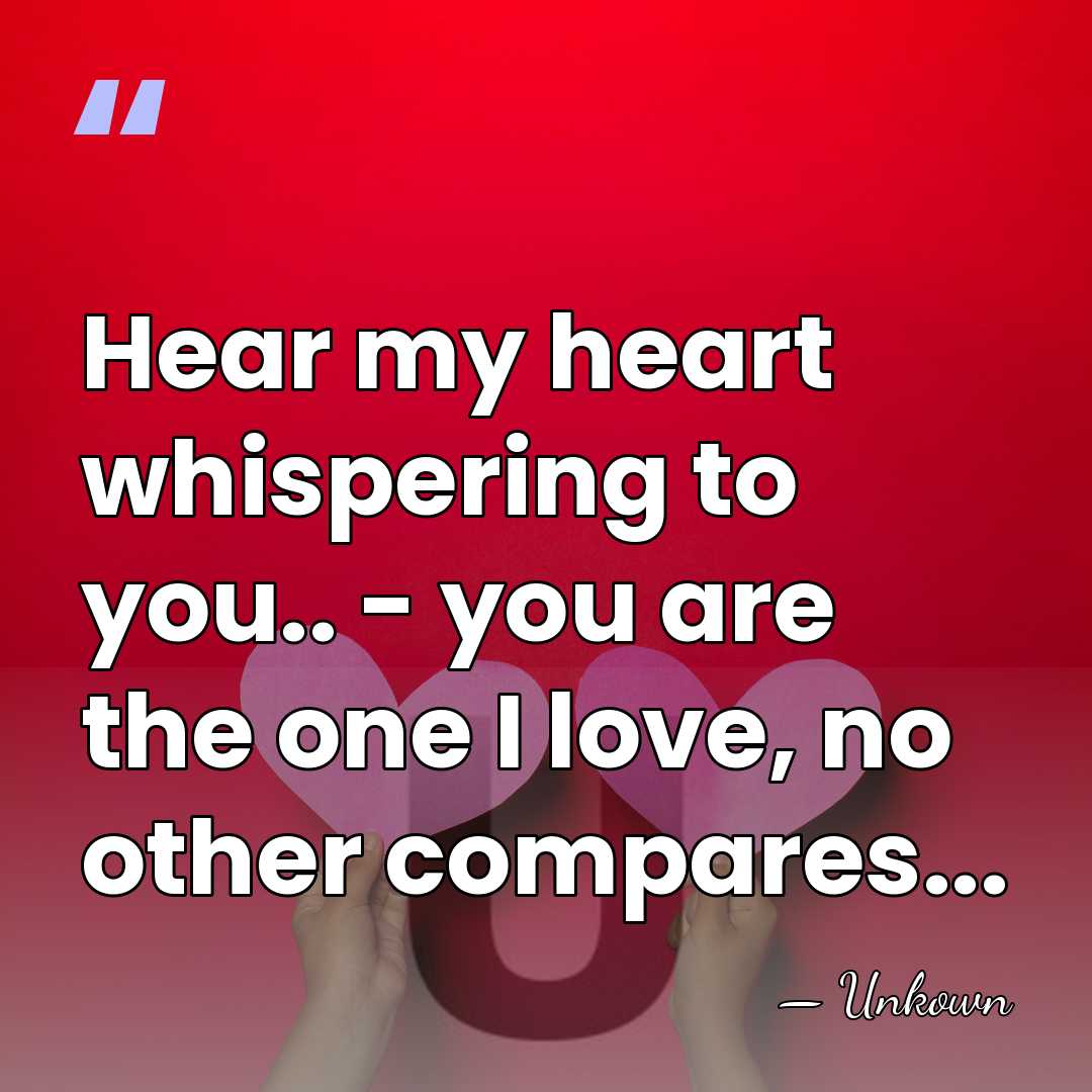 Hear my heart whispering to you.. - you are the one I&hellip; - Unkown