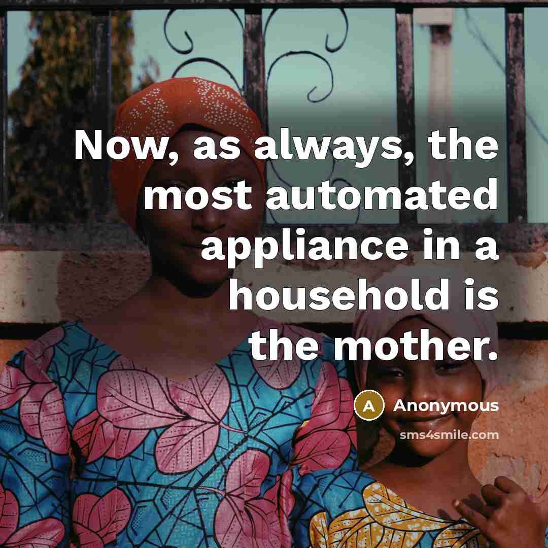 “Now, as always, the most automated appliance in a household…” quote by Anonymous