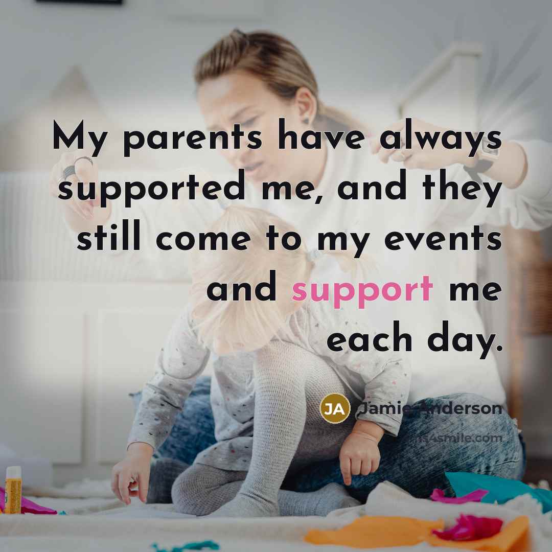 “My parents have always supported me, and they still come…” quote by Jamie Anderson