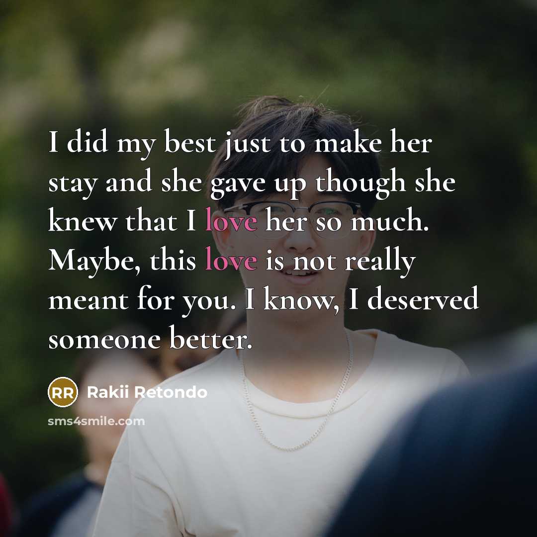 “I did my best just to make her stay and…” quote by Rakii Retondo