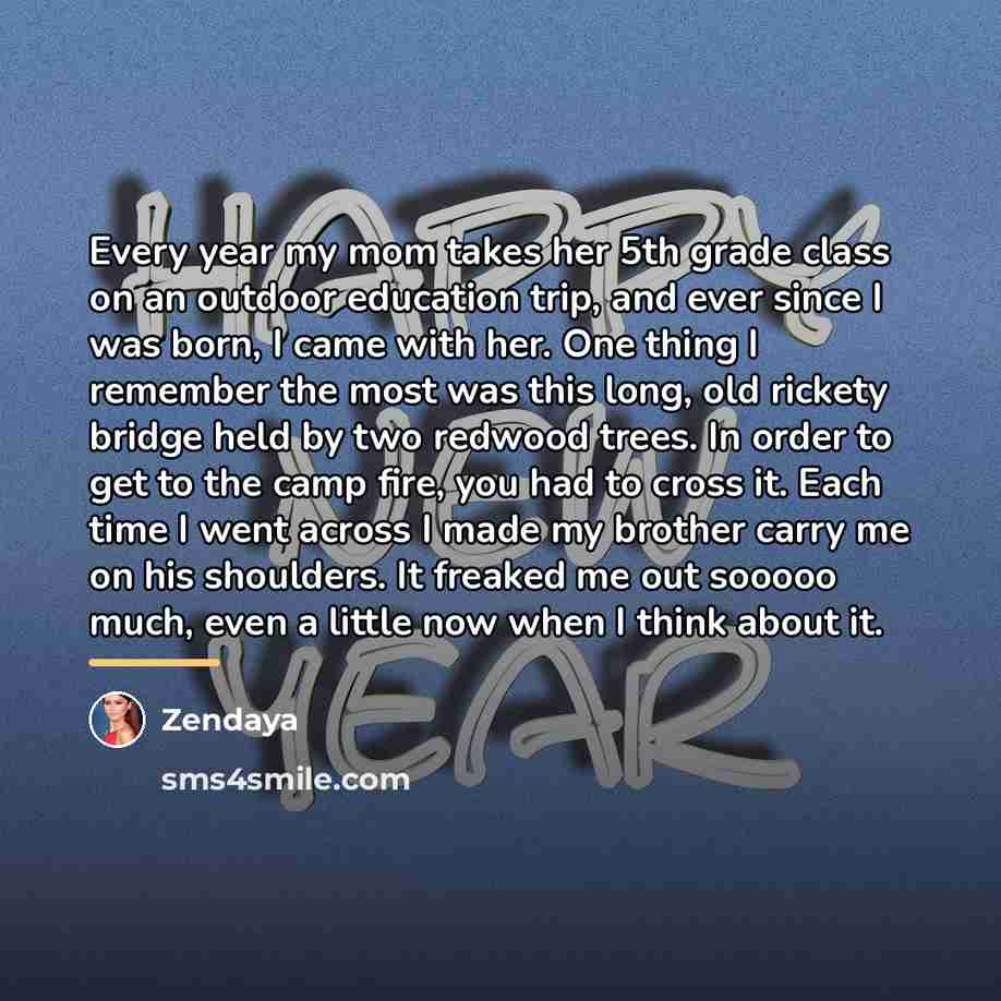 “Every year my mom takes her 5th grade class on…” quote by Zendaya
