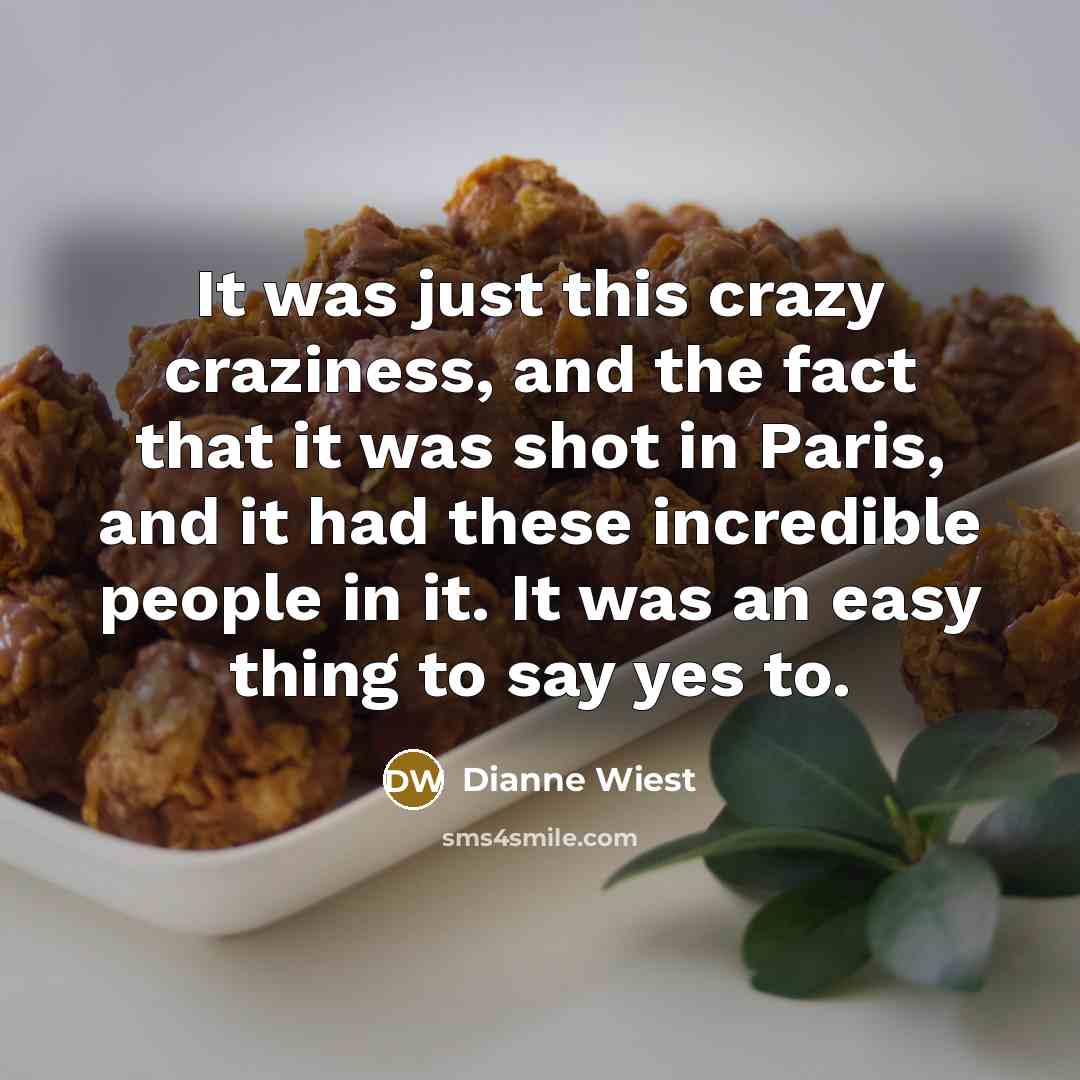 “It was just this crazy craziness, and the fact that…” quote by Dianne Wiest