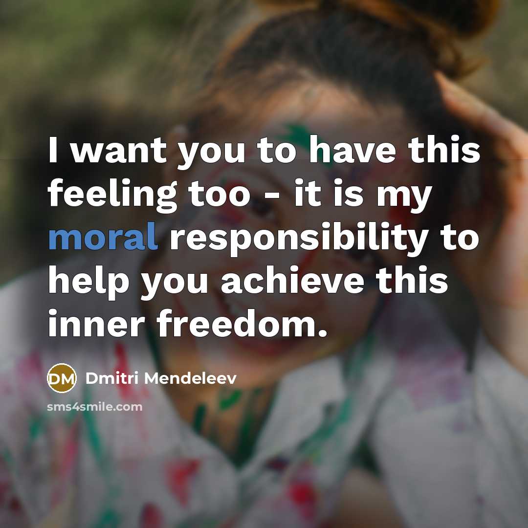 “I want you to have this feeling too - it…” quote by Dmitri Mendeleev