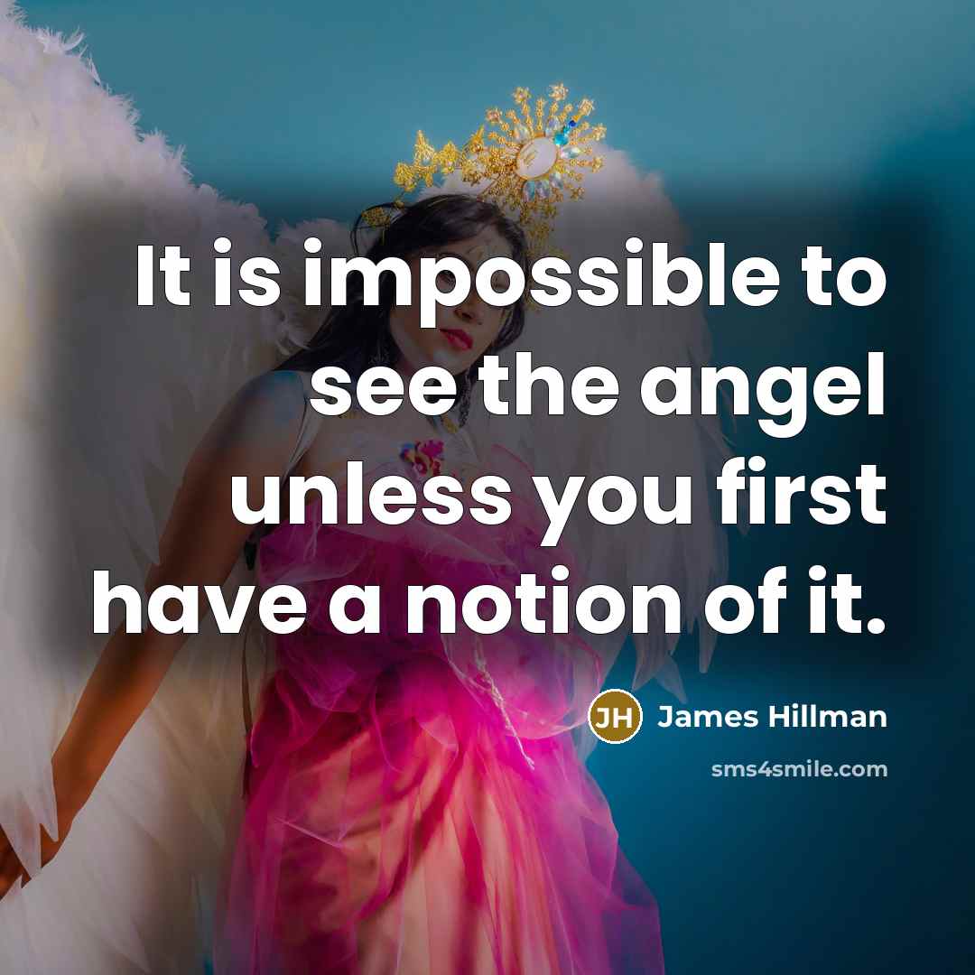 “It is impossible to see the angel unless you first…” quote by James Hillman