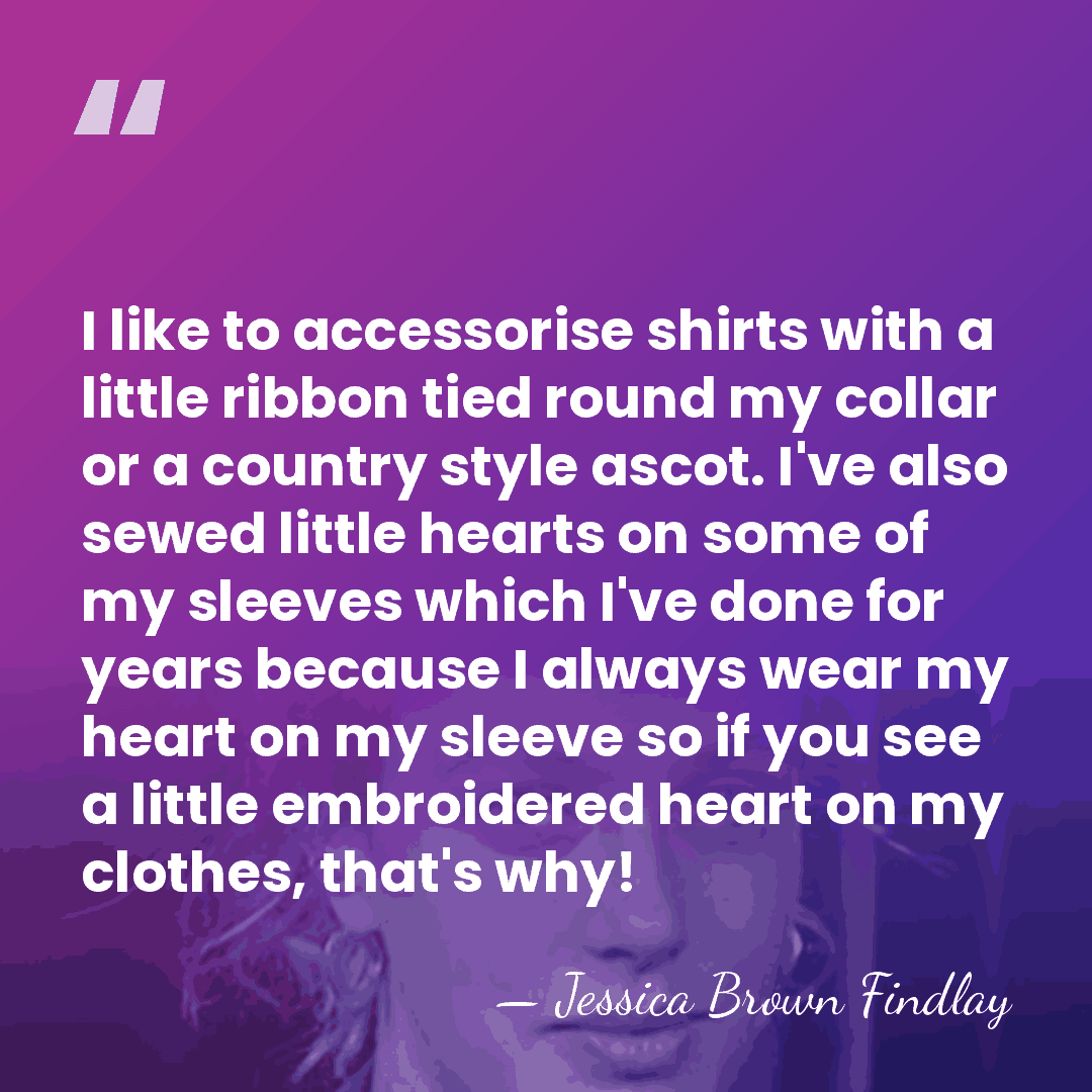 I like to accessorise shirts with a little ribbon tied round my&hellip; - Jessica Brown Findlay