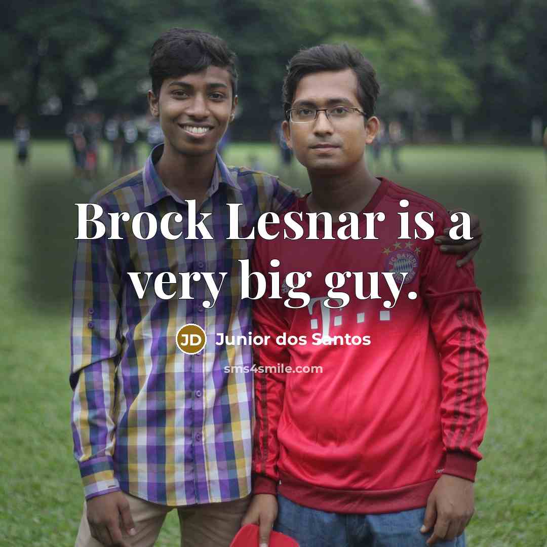 “Brock Lesnar is a very big guy.…” quote by Junior dos Santos