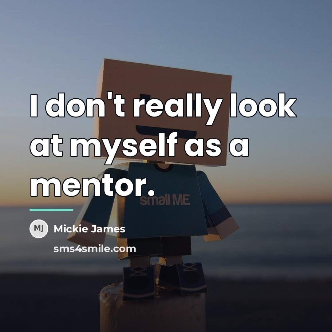 “I don't really look at myself as a mentor.…” quote by Mickie James