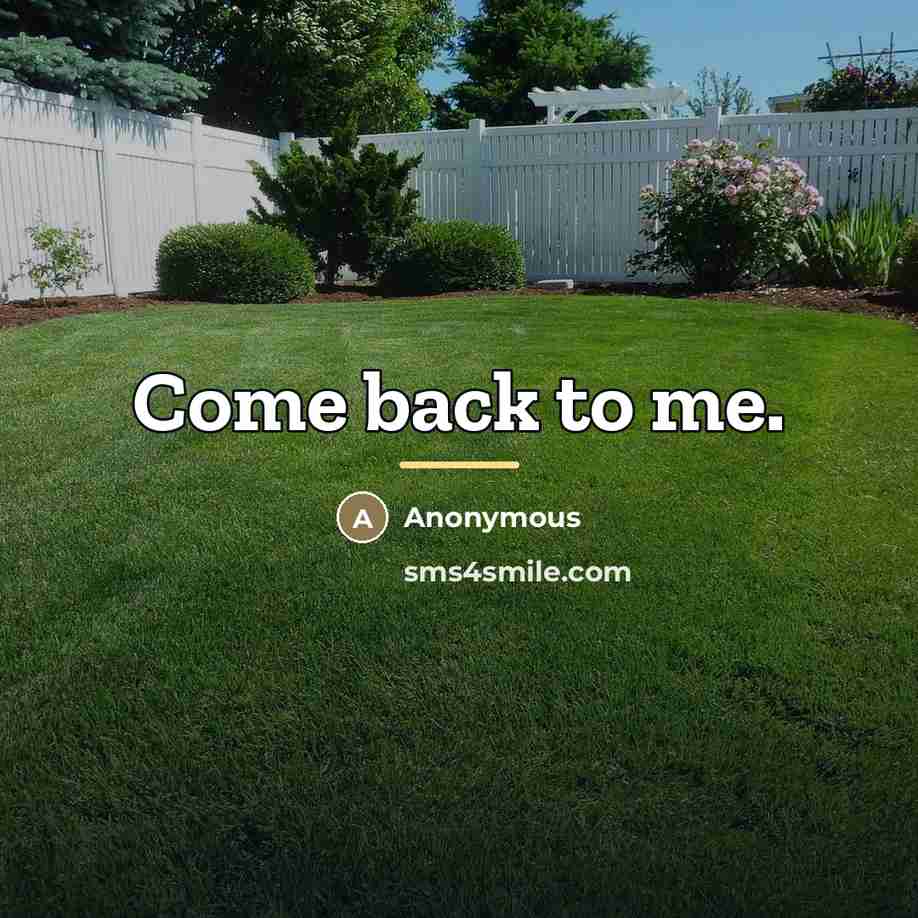 “Come back to me.…” quote by Anonymous