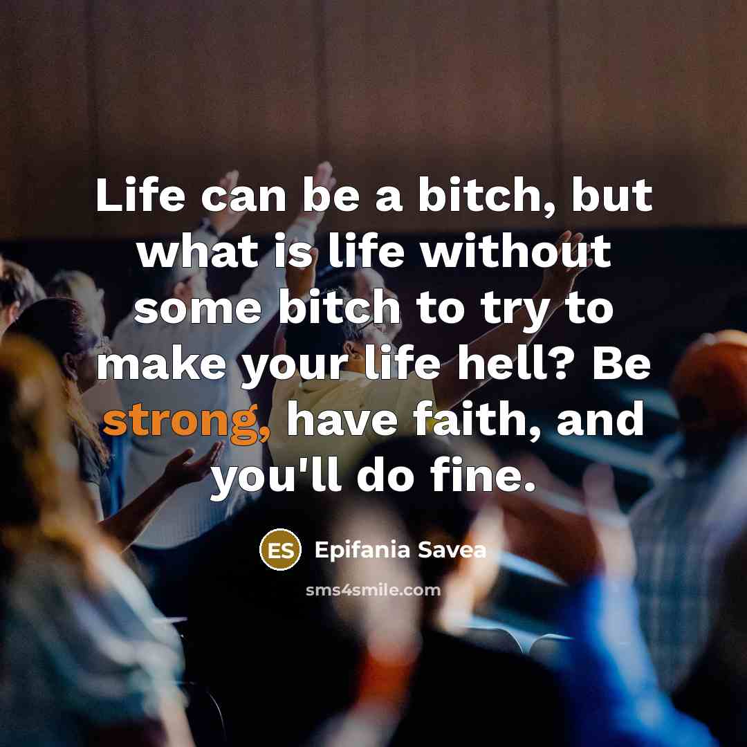 “Life can be a bitch, but what is life without…” quote by Epifania Savea