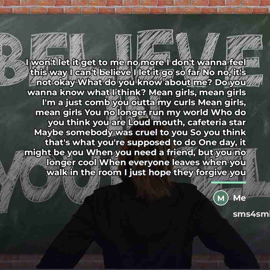 “I won't let it get to me no more I…” quote by Me