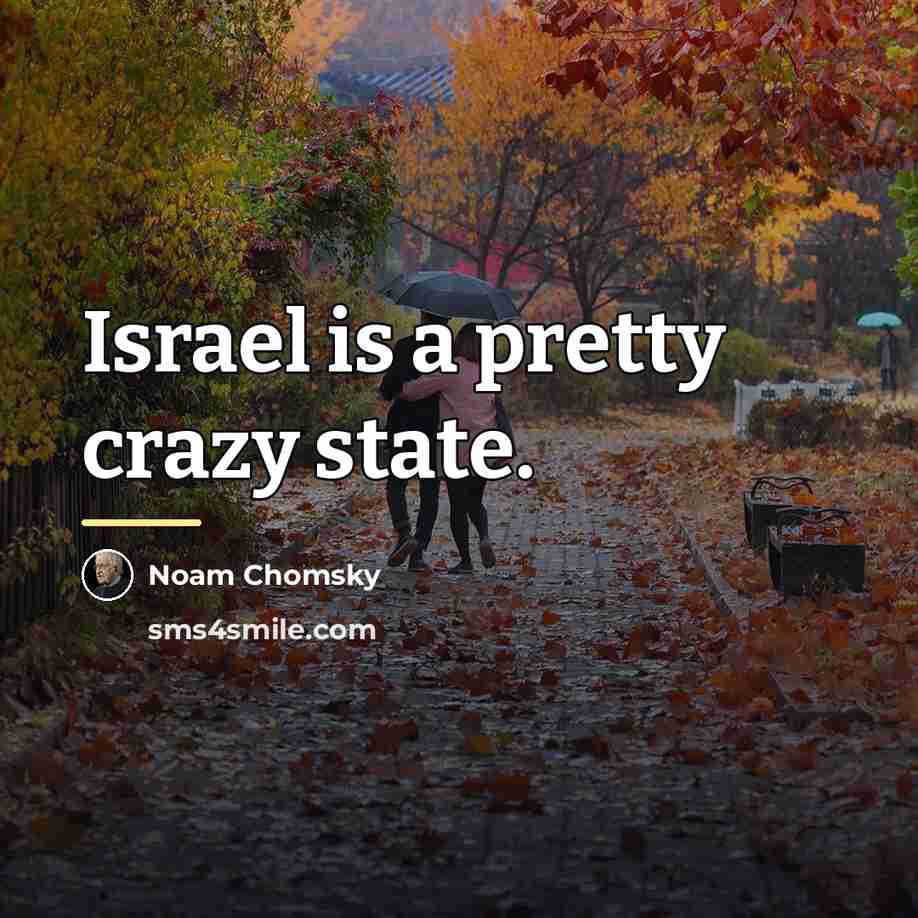 “Israel is a pretty crazy state.…” quote by Noam Chomsky