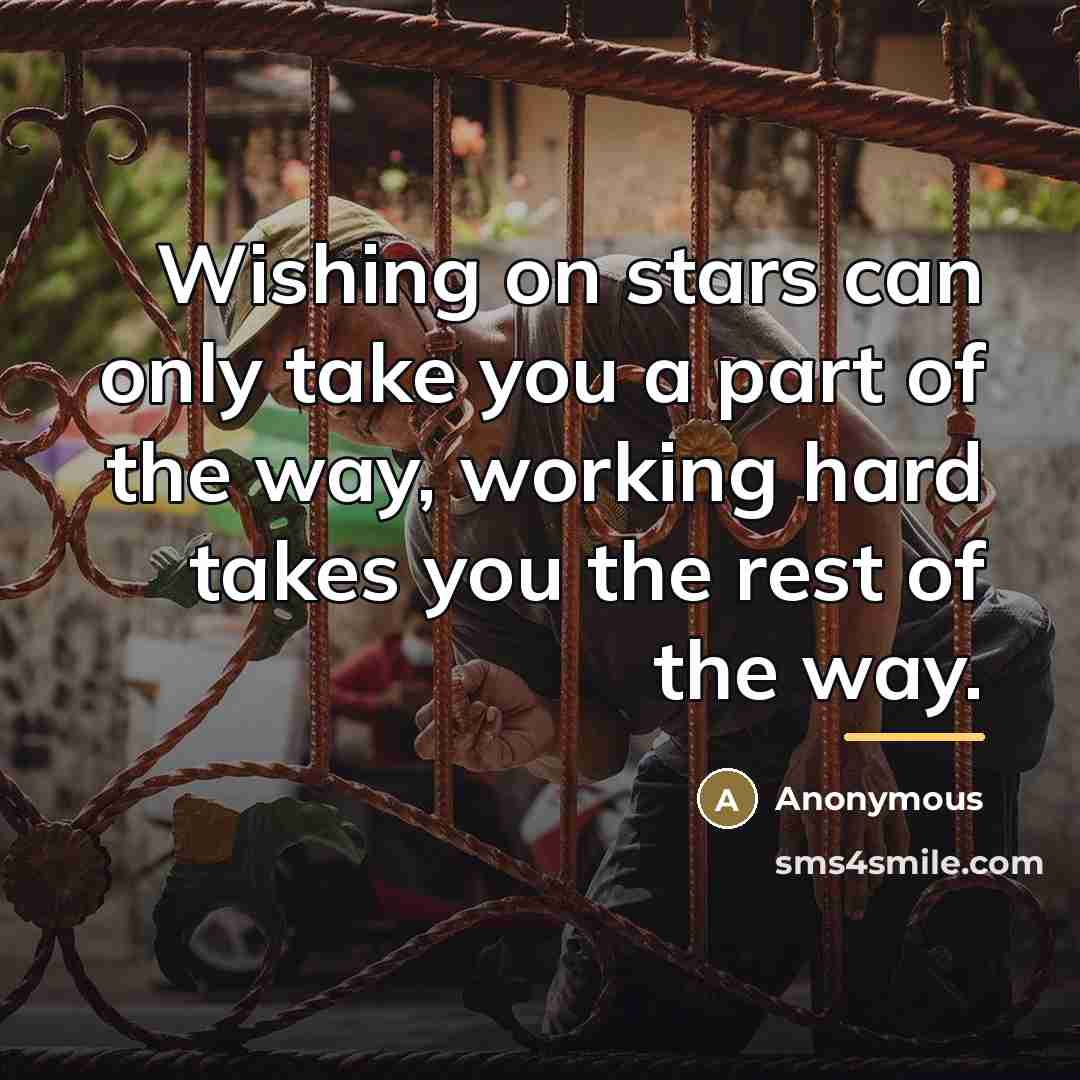 “Wishing on stars can only take you a part of…” quote by Anonymous