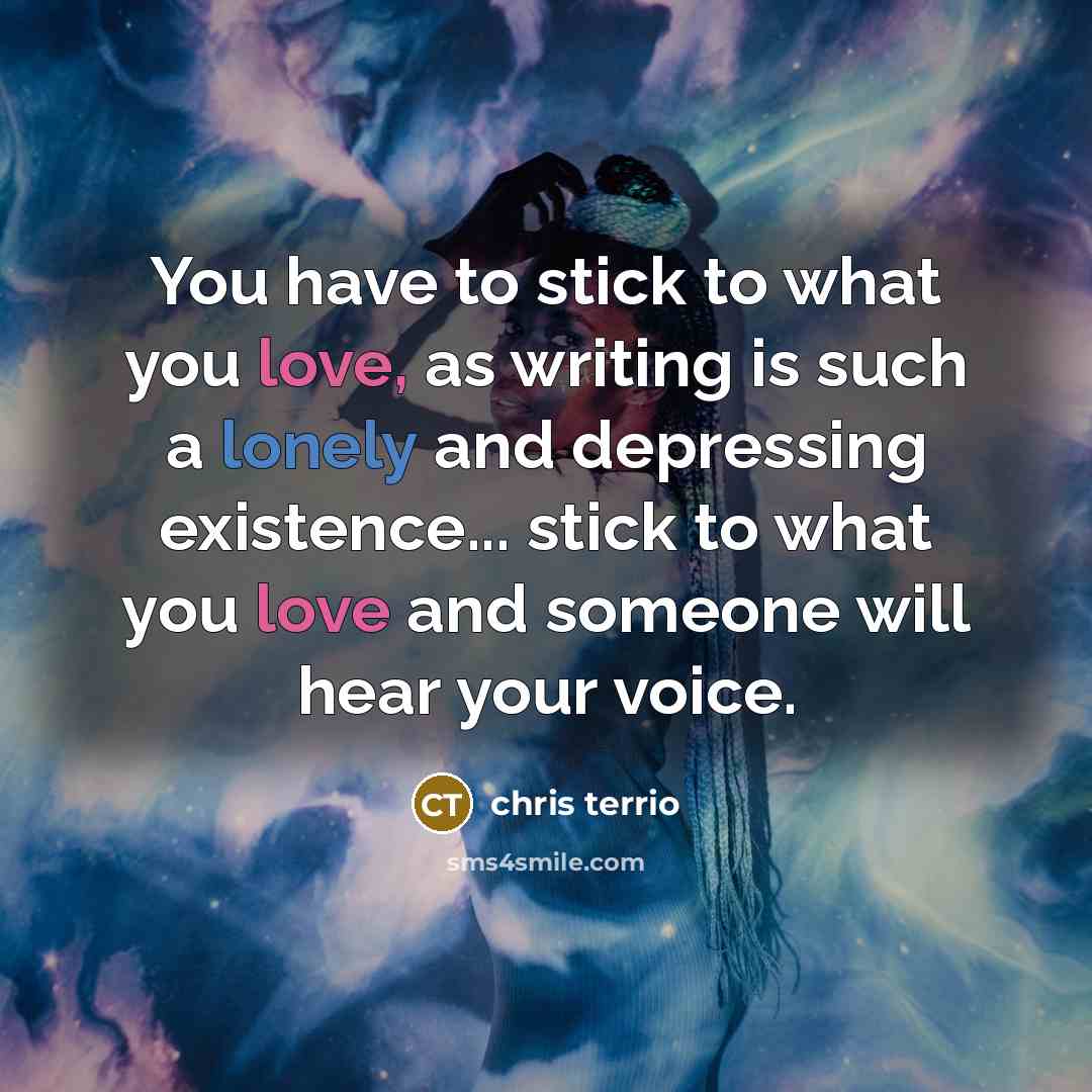 “You have to stick to what you love, as writing…” quote by Chris Terrio