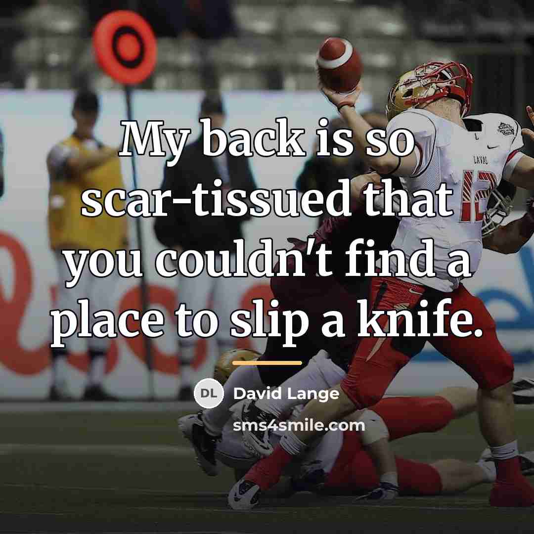 “My back is so scar-tissued that you couldn't find a…” quote by David Lange