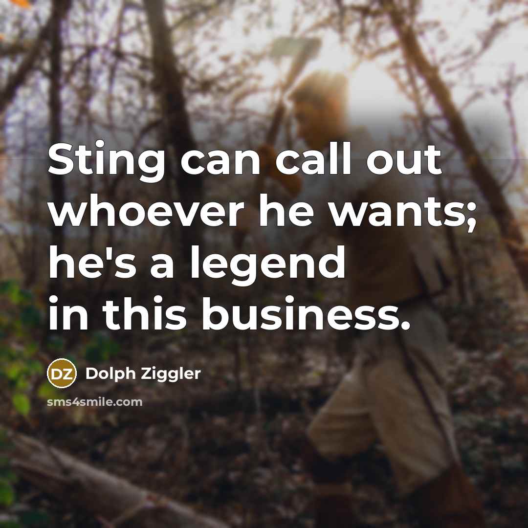 “Sting can call out whoever he wants; he's a legend…” quote by Dolph Ziggler