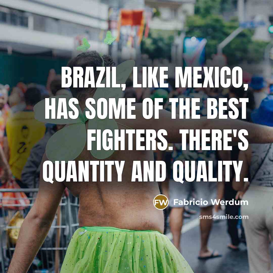 “Brazil, like Mexico, has some of the best fighters. There's…” quote by Fabricio Werdum